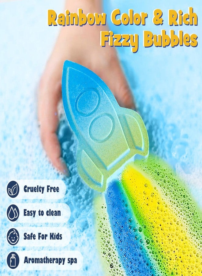 Toylink Space Bath Bombs for Kids with Surprise Inside, 8 Pack Kids Galaxy Bath Bombs with Space Toys for Toddler Boys Girls Handemade Rainbow Bubble Bath Fizzies Birthday Christmas Gift Set - Image 3